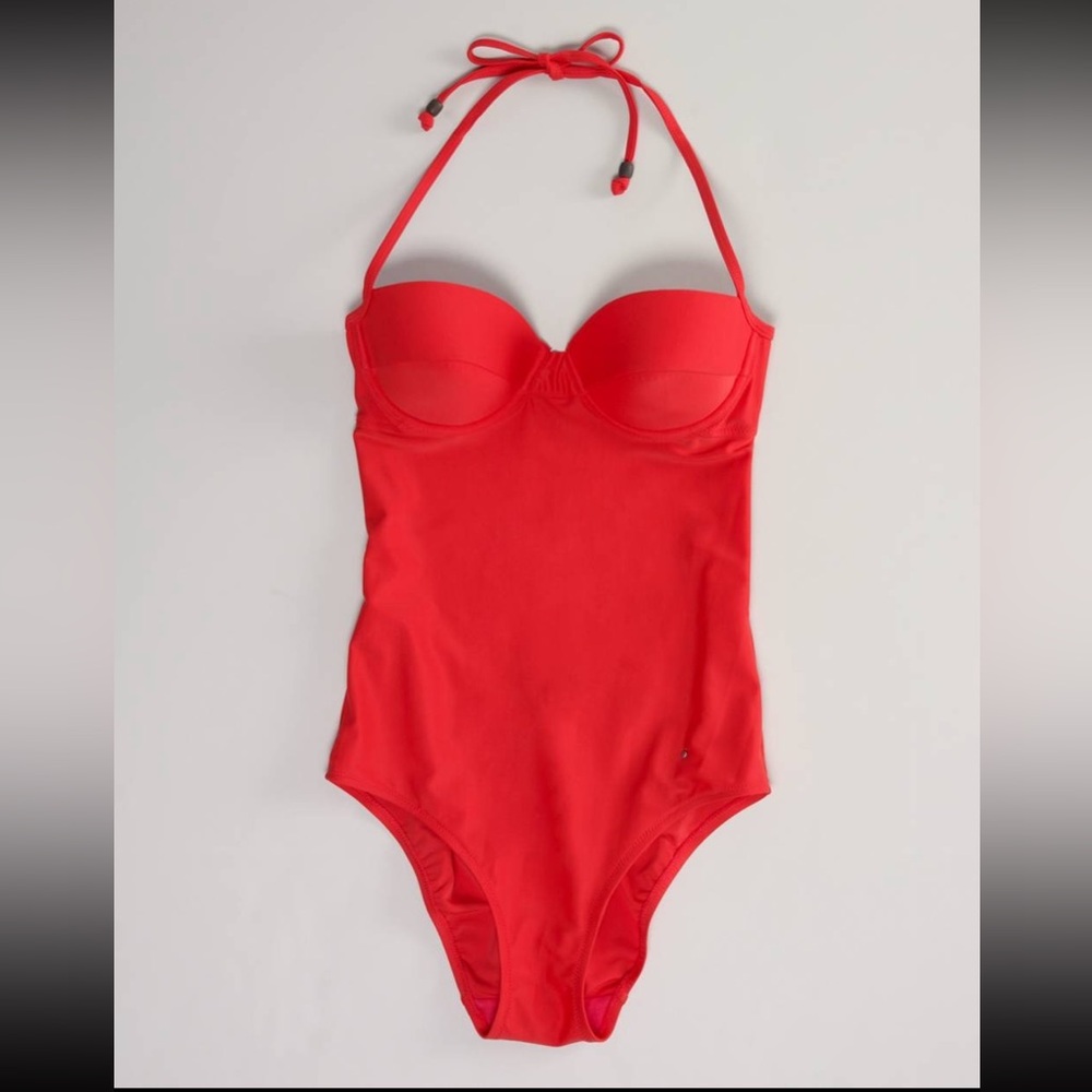 American Eagle Outfitters Red One Piece Swimsuit Halter Neck 34B